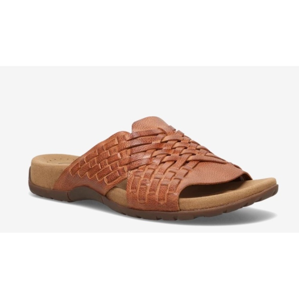 Taos Guru Woven Sandals Honey Sz 9 Comfort Walking Slides Arch Support Gorpcore